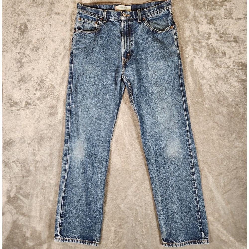 Vintage Levi's Jeans 505 Men's 36X32 Blue Regular Straight Cotton